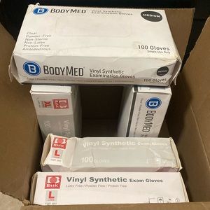 Vinyl exam gloves 5 boxes